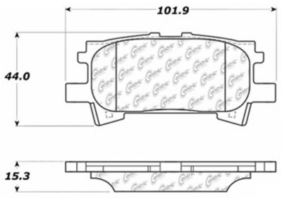 Centric Parts Premium Ceramic Disc Brake Pad Sets, BKNJ-CEC-301.09960