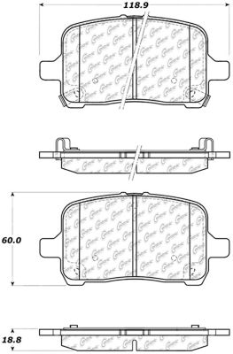 Centric Parts Premium Ceramic Disc Brake Pad Sets, BKNJ-CEC-301.10280