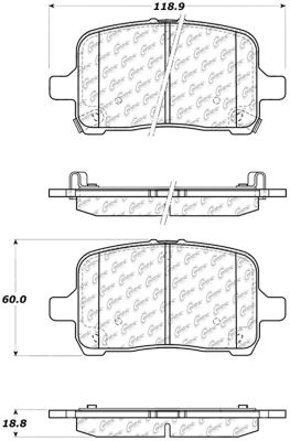 Centric Parts Premium Ceramic Disc Brake Pad Set, BKNJ-CEC-301.10280