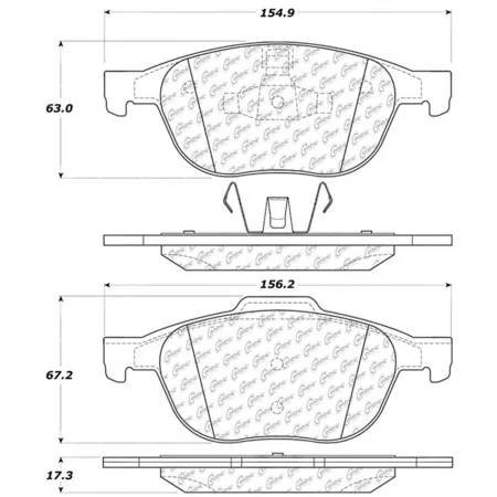 Centric Parts Premium Ceramic Disc Brake Pad Sets BKNJ-CEC-301.10440 Brakes & Brake Parts