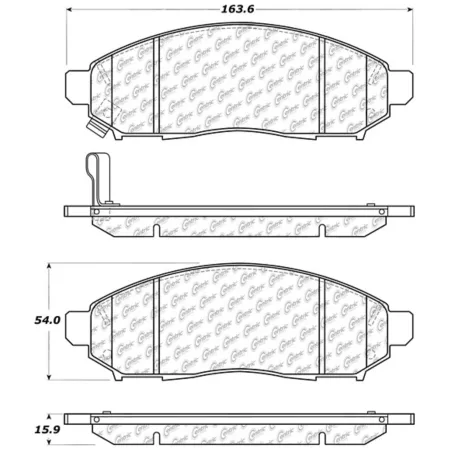 Centric Parts Premium Ceramic Disc Brake Pad Sets BKNJ-CEC-301.10940 Brakes & Brake Parts