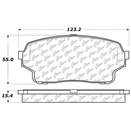 Centric Parts Premium Ceramic Disc Brake Pad Sets BKNJ-CEC-301.11050 Brakes & Brake Parts