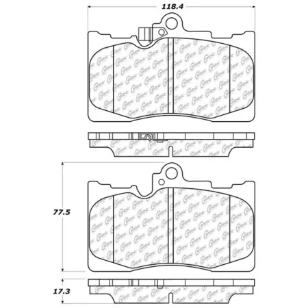 Centric Parts Premium Ceramic Disc Brake Pad Sets BKNJ-CEC-301.11180 Brakes & Brake Parts