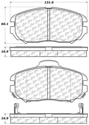 Centric Parts Premium Ceramic Disc Brake Pad Sets, BKNJ-CEC-301.11250