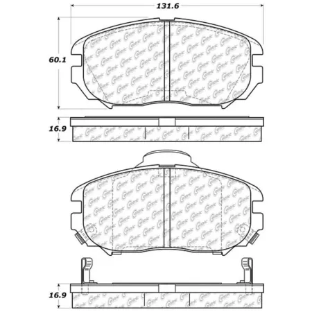 Centric Parts Premium Ceramic Disc Brake Pad Sets BKNJ-CEC-301.11250 Brakes & Brake Parts