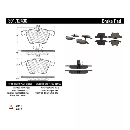 Centric Parts Premium Ceramic Bushings with Shims and Hardware BKNJ-CEC-301.12400 Engine Performance