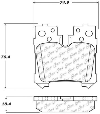 Centric Parts Premium Ceramic Disc Brake Pad Sets, BKNJ-CEC-301.12830