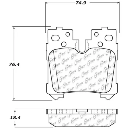 Centric Parts Premium Ceramic Disc Brake Pad Sets BKNJ-CEC-301.12830 Brakes & Brake Parts