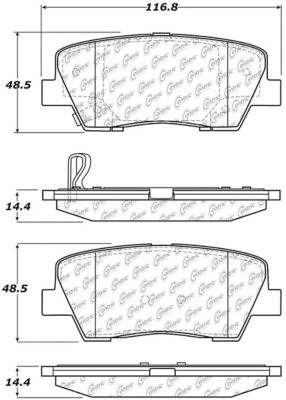 Centric Parts Premium Ceramic Disc Brake Pad Set, BKNJ-CEC-301.12840