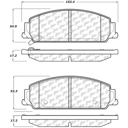 Centric Parts Premium Ceramic Disc Brake Pad Sets BKNJ-CEC-301.13510 Brakes & Brake Parts