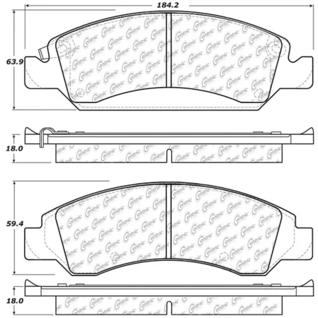 Centric Parts Premium Ceramic Disc Brake Pad Sets BKNJ-CEC-301.13630 Brakes & Brake Parts