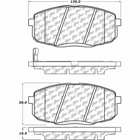 Centric Parts Premium Ceramic Disc Brake Pad Sets BKNJ-CEC-301.13971 Brakes & Brake Parts