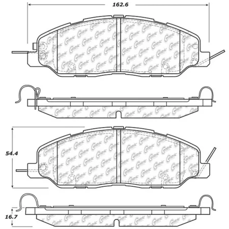 Centric Parts Premium Ceramic Disc Brake Pad Sets BKNJ-CEC-301.14630 Brakes & Brake Parts