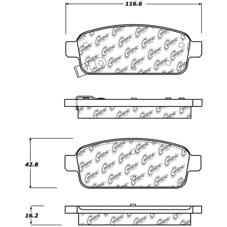 Centric Parts Premium Ceramic Disc Brake Pad Sets BKNJ-CEC-301.14680 Brakes & Brake Parts