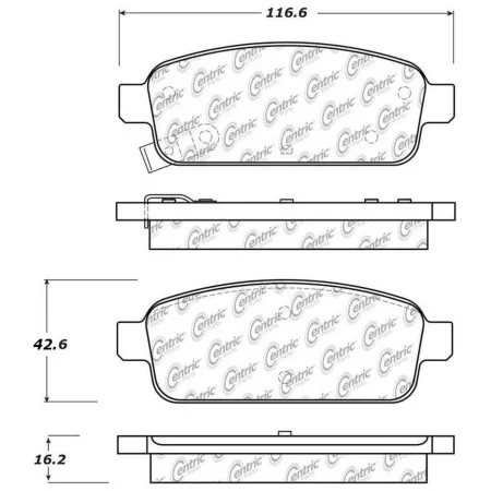 Centric Parts Premium Ceramic Disc Brake Pad Sets BKNJ-CEC-301.14681 Brakes & Brake Parts