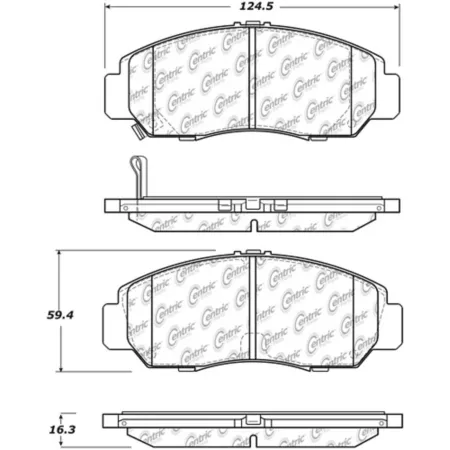 Centric Parts Premium Ceramic Disc Brake Pad Sets BKNJ-CEC-301.16080 Brakes & Brake Parts