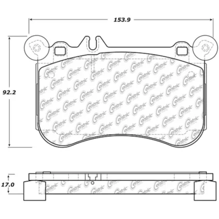 Centric Parts Premium Ceramic Disc Brake Pad Sets BKNJ-CEC-301.16340 Brakes & Brake Parts