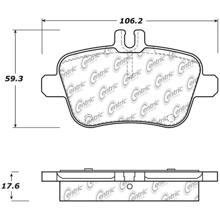 Centric Parts Premium Ceramic Disc Brake Pad Sets BKNJ-CEC-301.16461 Brakes & Brake Parts