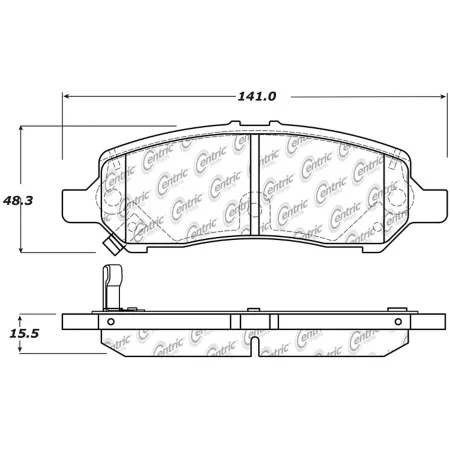 Centric Parts Premium Ceramic Disc Brake Pad Sets BKNJ-CEC-301.16470 Brakes & Brake Parts