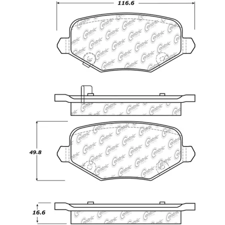 Centric Parts Premium Ceramic Disc Brake Pad Sets BKNJ-CEC-301.17190 Brakes & Brake Parts