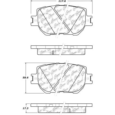 Centric Parts Premium Ceramic Disc Brake Pad Sets, BKNJ-CEC-301.17330