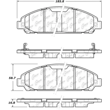 Centric Parts Premium Ceramic Disc Brake Pad Sets BKNJ-CEC-301.17910 Brakes & Brake Parts