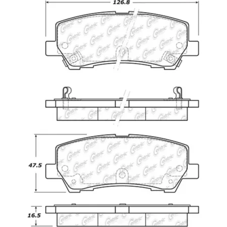 Centric Parts Premium Ceramic Disc Brake Pad Sets BKNJ-CEC-301.17930 Brakes & Brake Parts