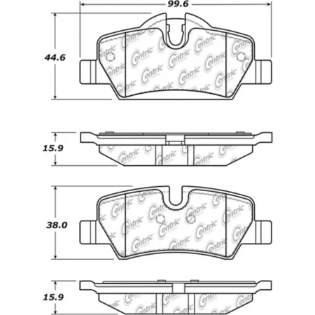 Centric Parts Premium Ceramic Disc Brake Pad Sets BKNJ-CEC-301.18000 Brakes & Brake Parts