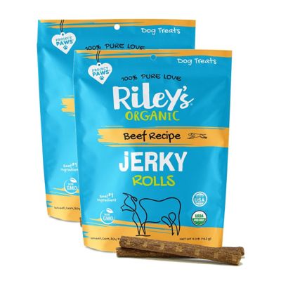 Riley's Organics Jerky Rolls Beef Recipe Dog Treats, 5 oz., 2-Pack