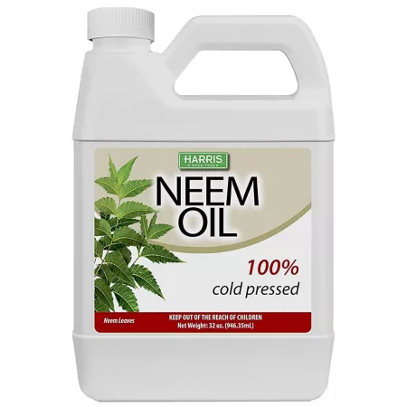 Harris 32 oz 100% Cold Pressed Unrefined Neem Oil for Plant Spray Lawn & Garden Insect Control