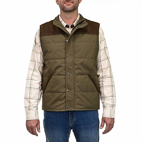 Ridgecut Men's Faux Leather Vest, Polyester