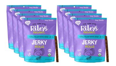 Riley's Organics Jerky Rolls Turkey and Sweet Potato Recipe Dog Treats, 5 oz., 8-Pack