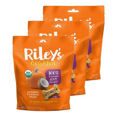 Riley's Organics Large Bone Pumpkin and Coconut Flavor Dog Treats, 5 oz., 3 ct.