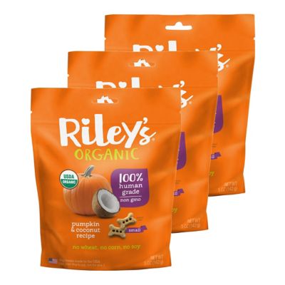 Riley's Organics Pumpkin & Coconut Small Bone Dog Treats, 5 oz., 3-Pack