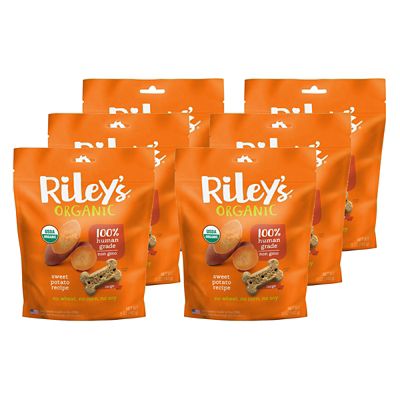 Riley's Organics Sweet Potato Large Bone Dog Treats, 5 oz., 6-Pack