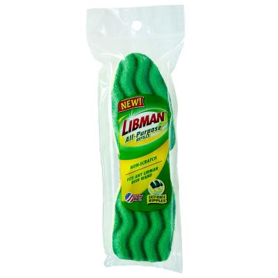 Libman Scouring Sponge Soap Dispensing Dish Wand Refills, 2-Pack