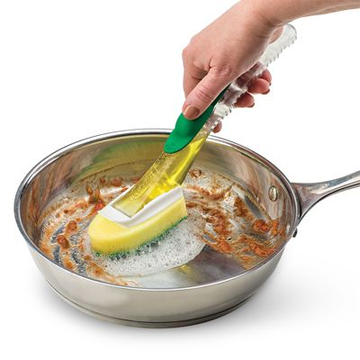 Image showing  Scouring Sponge Soap Dispensing Dish Wand Refills, 2-Pack