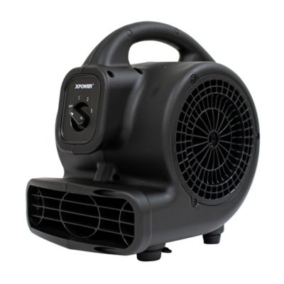 Image showing  3-Speed Indoor/Outdoor Air Mover with Outlets, 600 CFM, Black