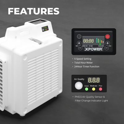 Image showing  Professional 4-Stage HEPA Air Scrubber with Quality Sensor