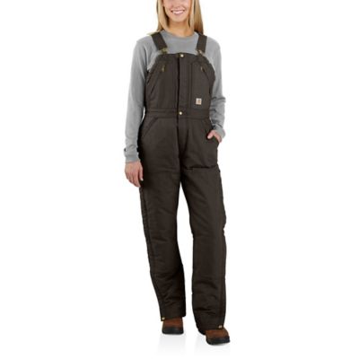 Image showing  Women's Loose Fit Washed Duck Insulated Biberalls