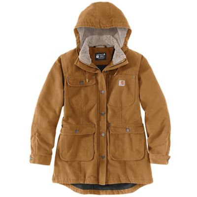 Carhartt Loose Fit Washed Duck Insulated Coat I purchased this coat for outdoor chores, and the sizing is great, the pockets are helpful and the fit is just right for a woman
