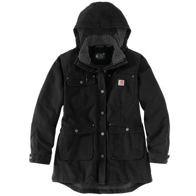 Carhartt Loose Fit Washed Duck Insulated Coat Classic Carhart material and construction but less boxy for to better fit for women