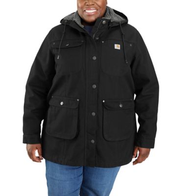 Image showing  Women's Loose Fit Washed Duck Insulated Coat