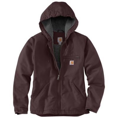 Image showing  Women's Washed Duck Sherpa-Lined Jacket