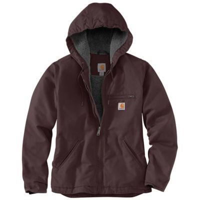 Carhartt Washed Duck Sherpa-Lined Jacket, 104292 I've been buying bibs and jackets my whole life for the winter on my daory farm