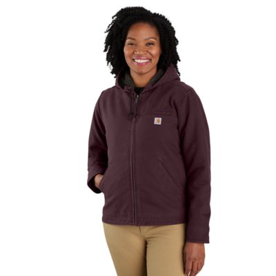 Image showing  Women's Washed Duck Sherpa-Lined Jacket