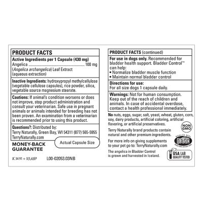 Image showing  Capsule Bladder Control Supplements for Dogs, 30 ct.