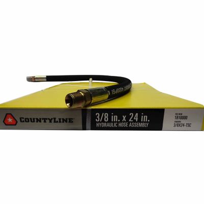 CountyLine 3/8 in. x 24 in. Hydraulic Hose, SAE 100R2AT, 4,000 PSI