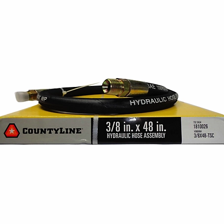 CountyLine 3/8 in. x 48 in. Hydraulic Hose, SAE 100R2AT, 4,000 PSI