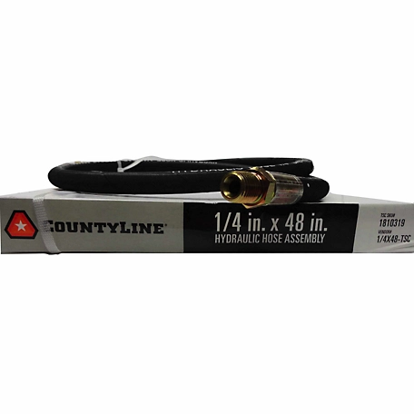 CountyLine 1/4 in. x 48 in. Hydraulic Hose, SAE 100R2AT, 5,000 PSI
